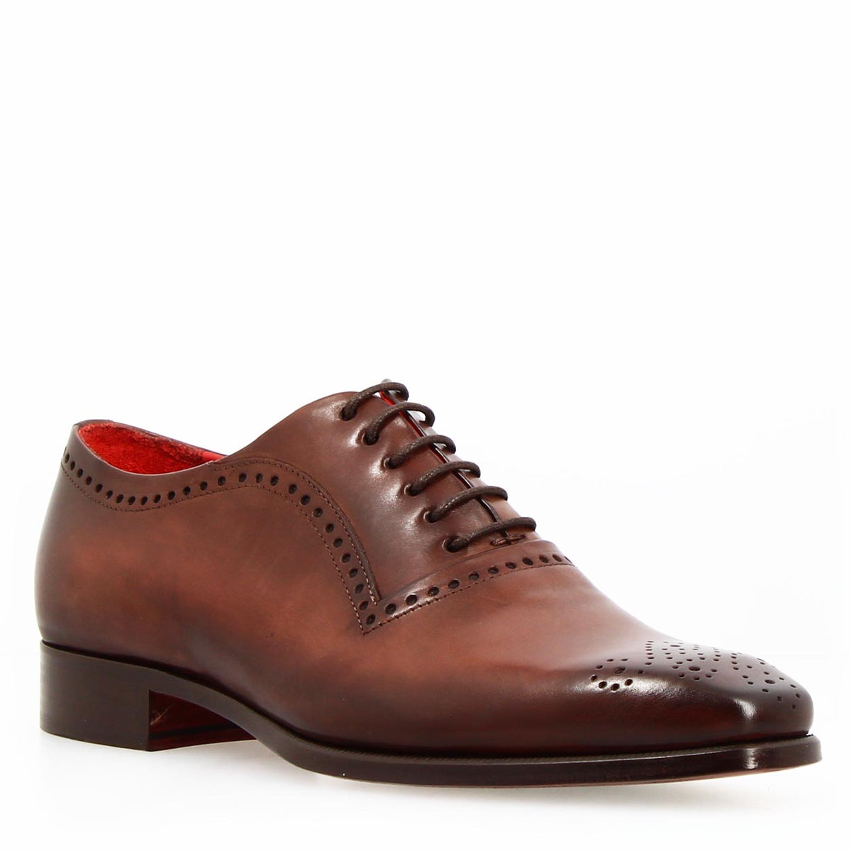 Ettore marrone oxford da uomo semibrogue in pelle - LeonardoShoes