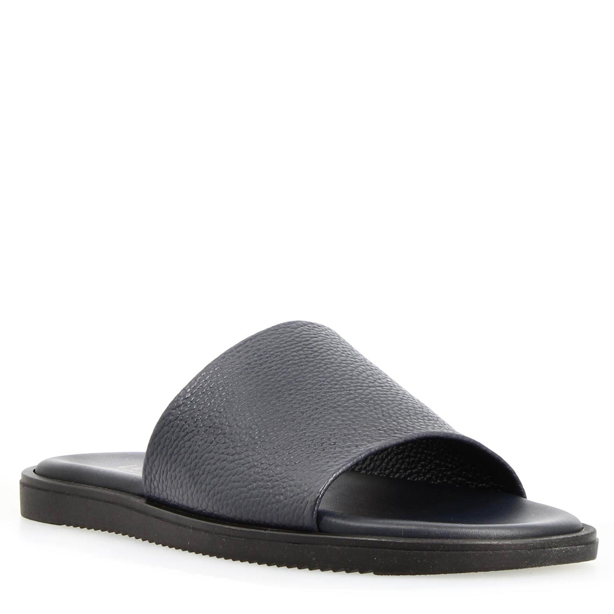 Sandali artigianali Romolo da uomo in pelle blu - LeonardoShoes