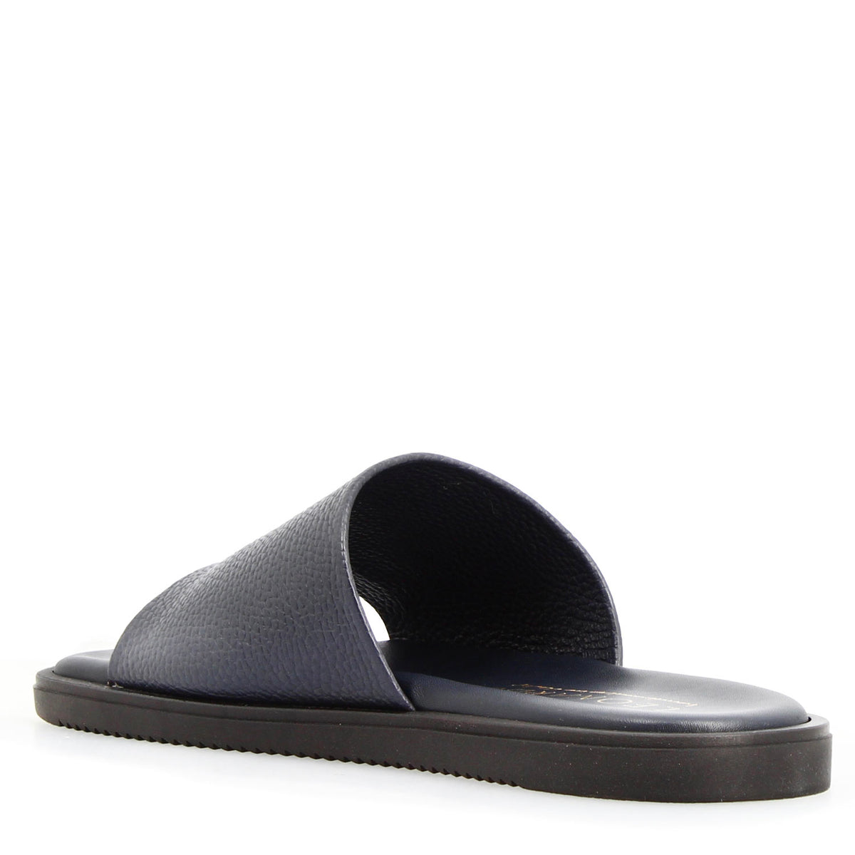 Sandali artigianali Romolo da uomo in pelle blu - LeonardoShoes