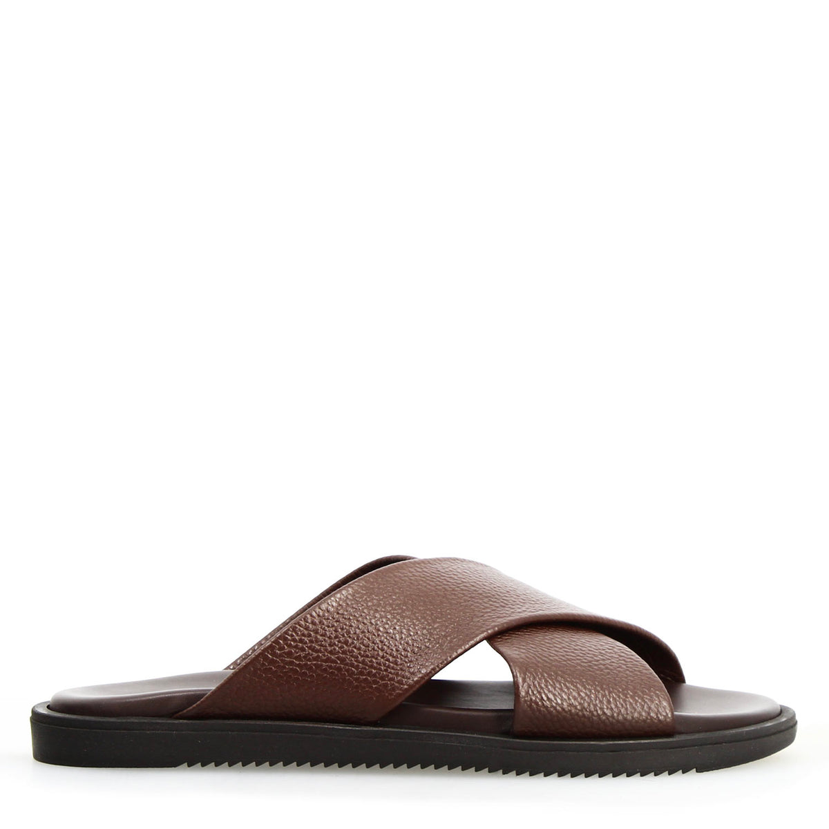 Sandali da uomo Orfeo in pelle marrone scuro - LeonardoShoes