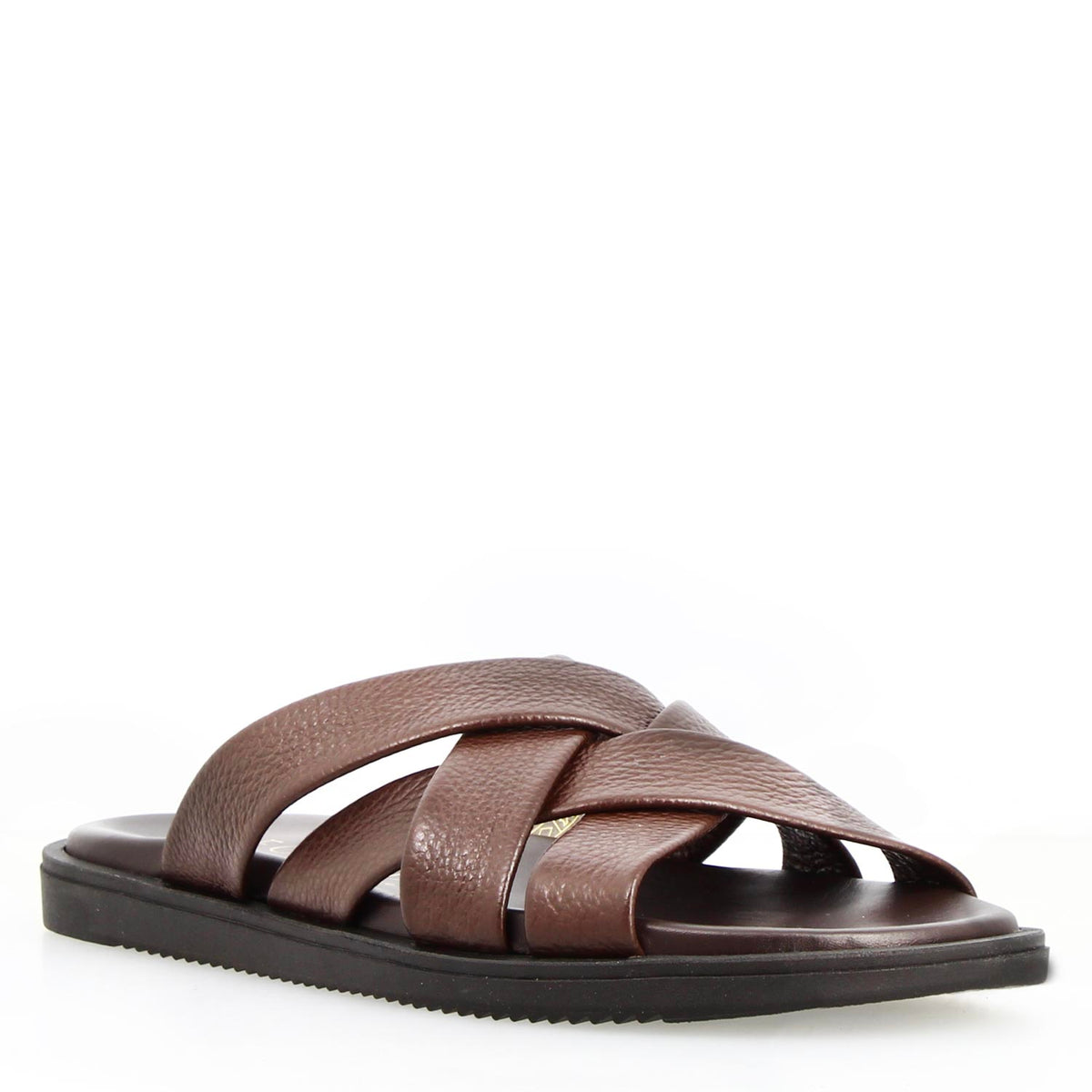 Sandali artigianali Perseo da uomo in pelle marrone - LeonardoShoes