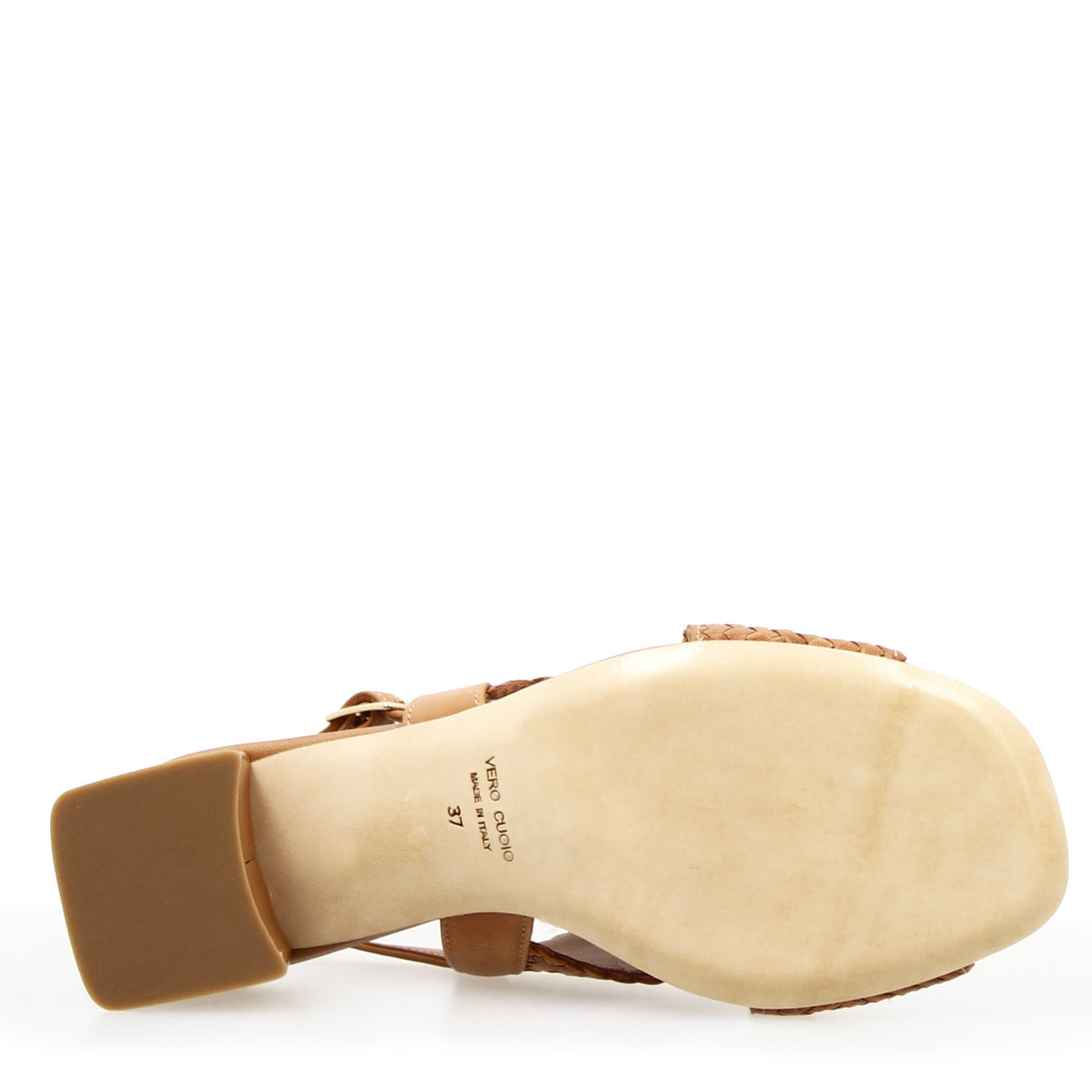 Sandalo da donna Demetra in pelle marrone - LeonardoShoes