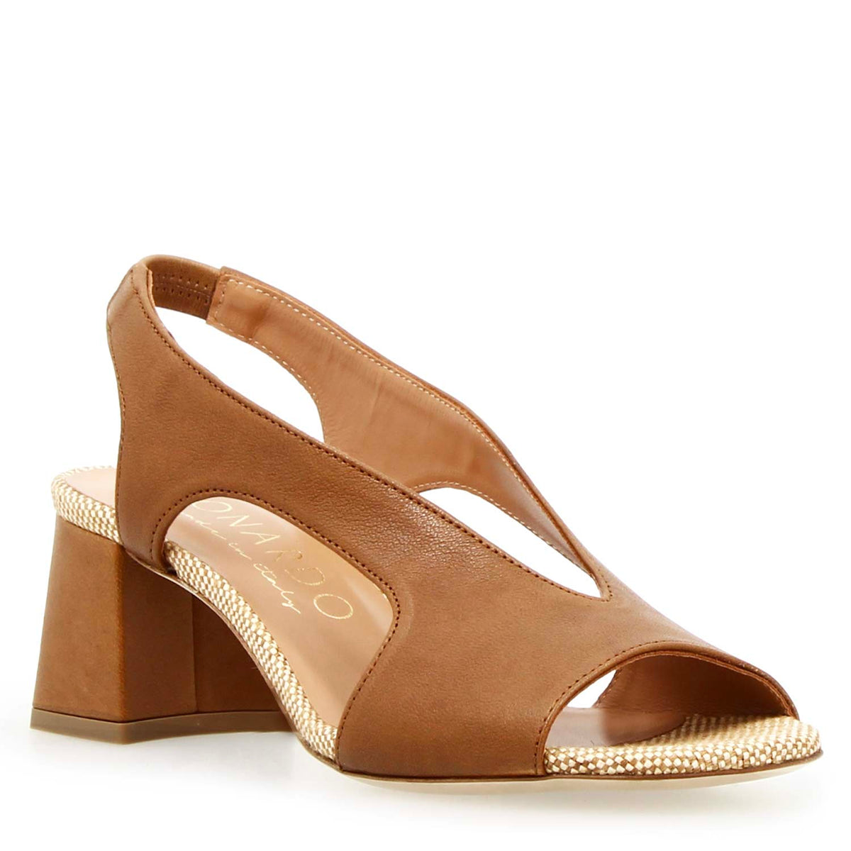 Sandalo da donna Flavia in pelle marrone - LeonardoShoes