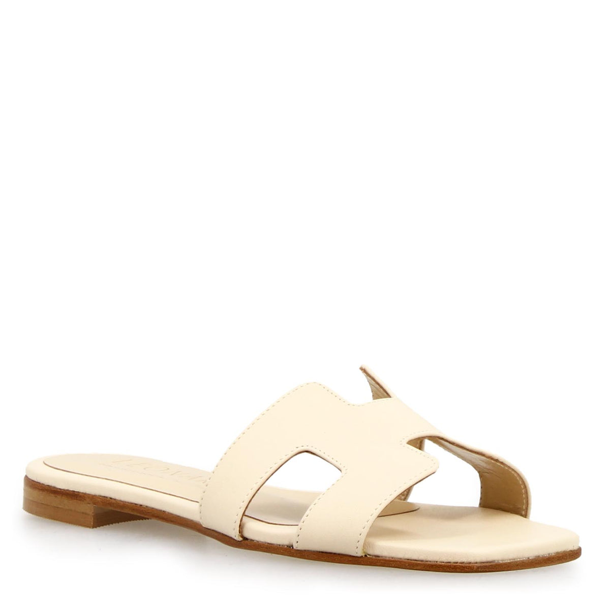 Sandalo da donna Harmony in pelle nappa beige - LeonardoShoes