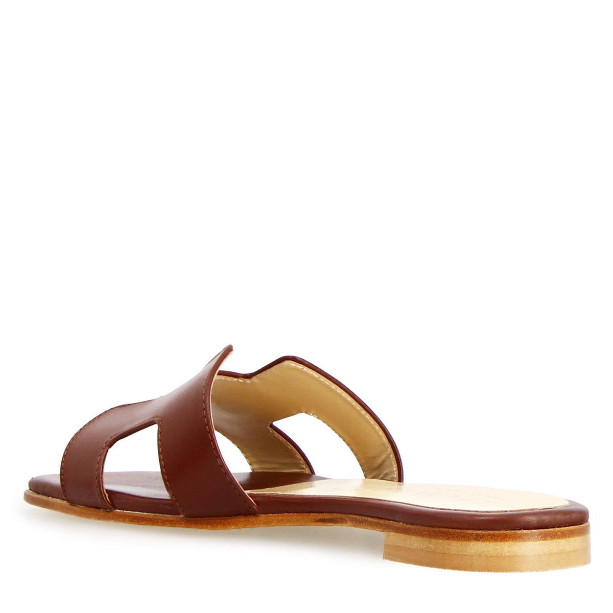 Sandalo da donna Harmony in pelle nappa marrone scuro - LeonardoShoes