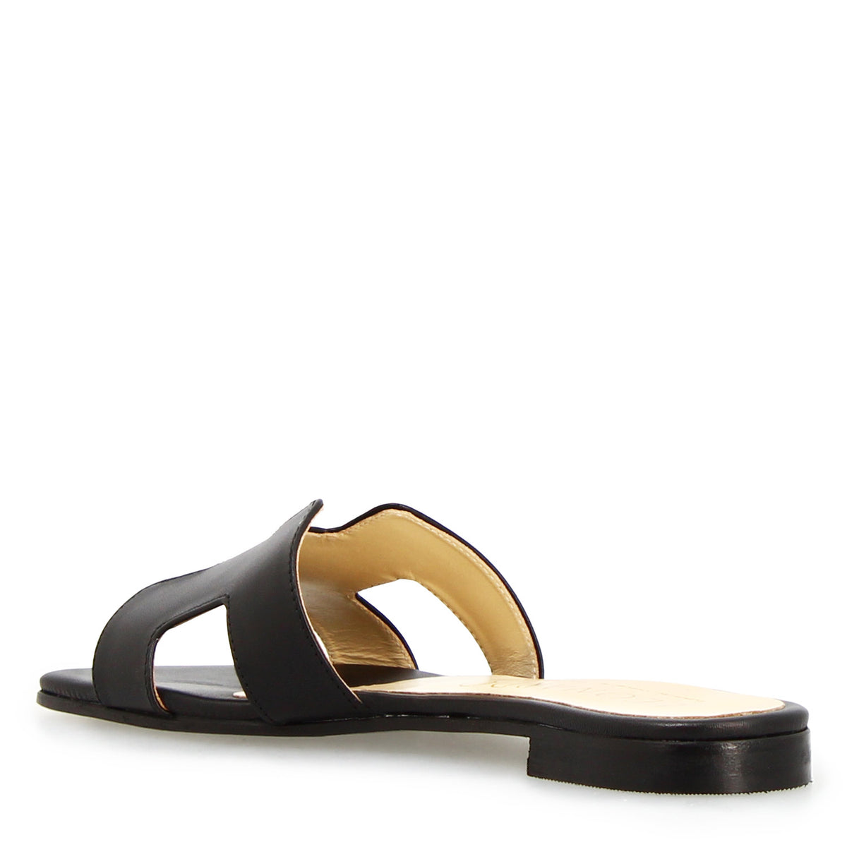 Sandalo da donna Harmony in pelle nappa nero - LeonardoShoes