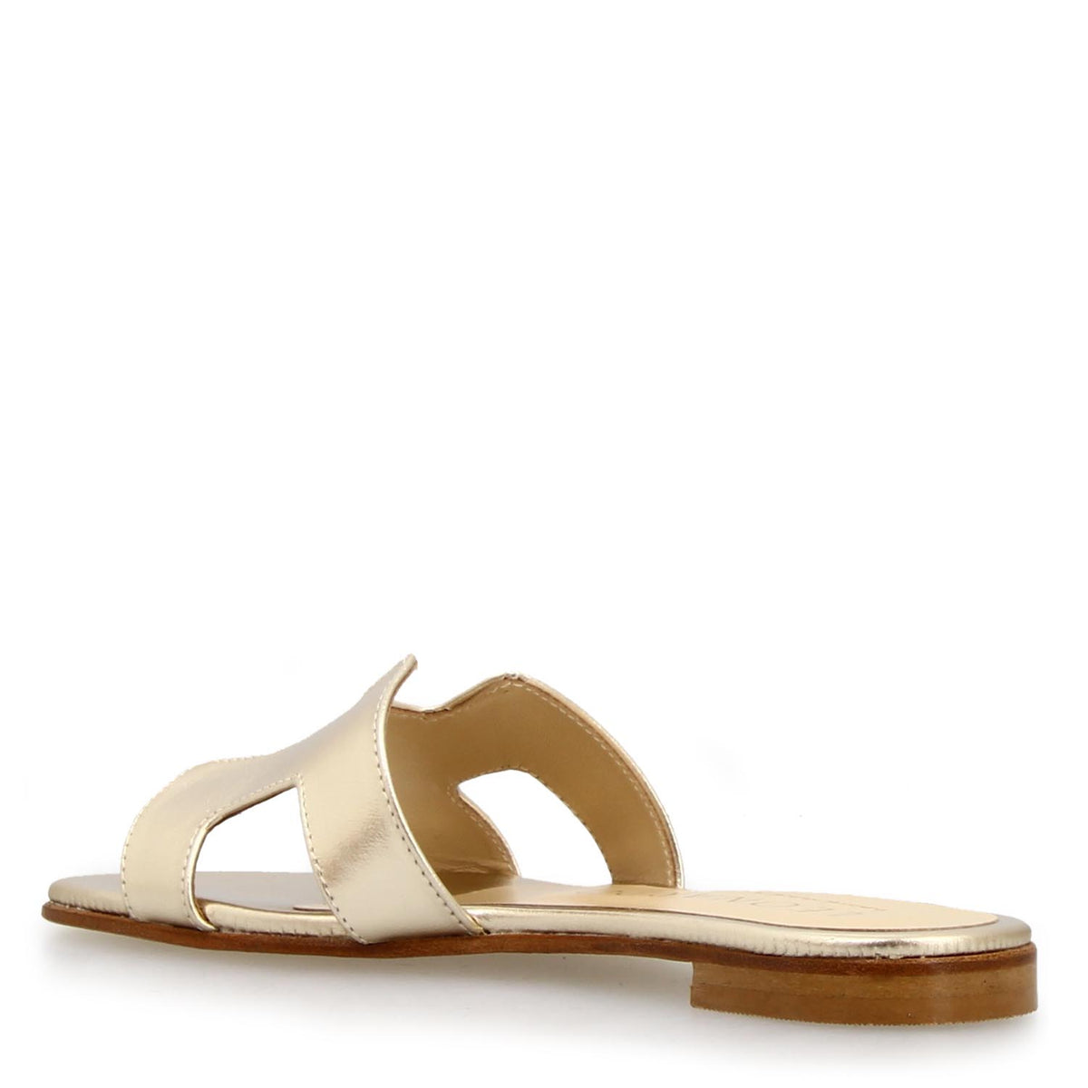 Sandalo da donna Harmony in pelle nappa oro - LeonardoShoes