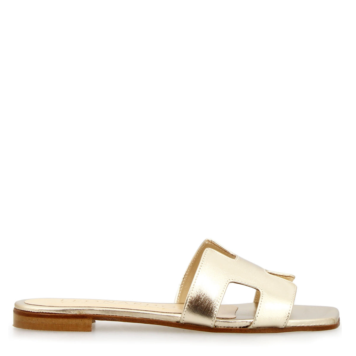 Sandalo da donna Harmony in pelle nappa platino - LeonardoShoes