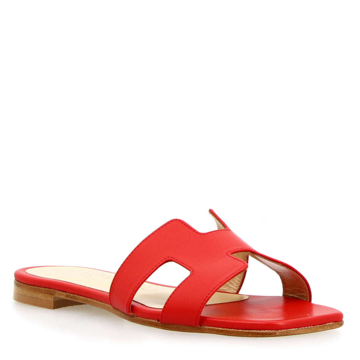 Sandalo da donna Harmony in pelle nappa rosso