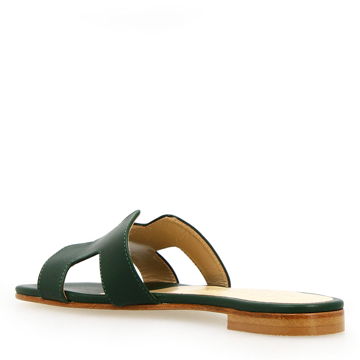 Sandalo da donna Harmony in pelle nappa verde - LeonardoShoes