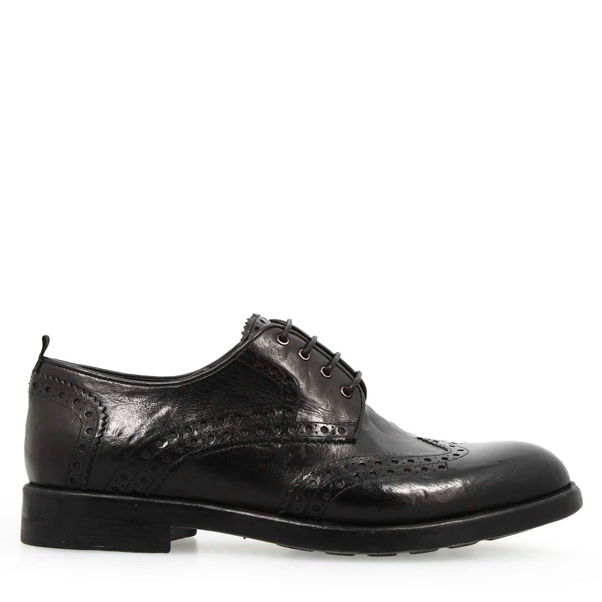 Scarpa Derby brogue moderna colore nero da uomo - LeonardoShoes