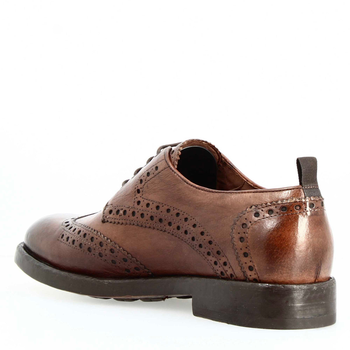 Scarpa Derby brogue moderna marrone da uomo - LeonardoShoes