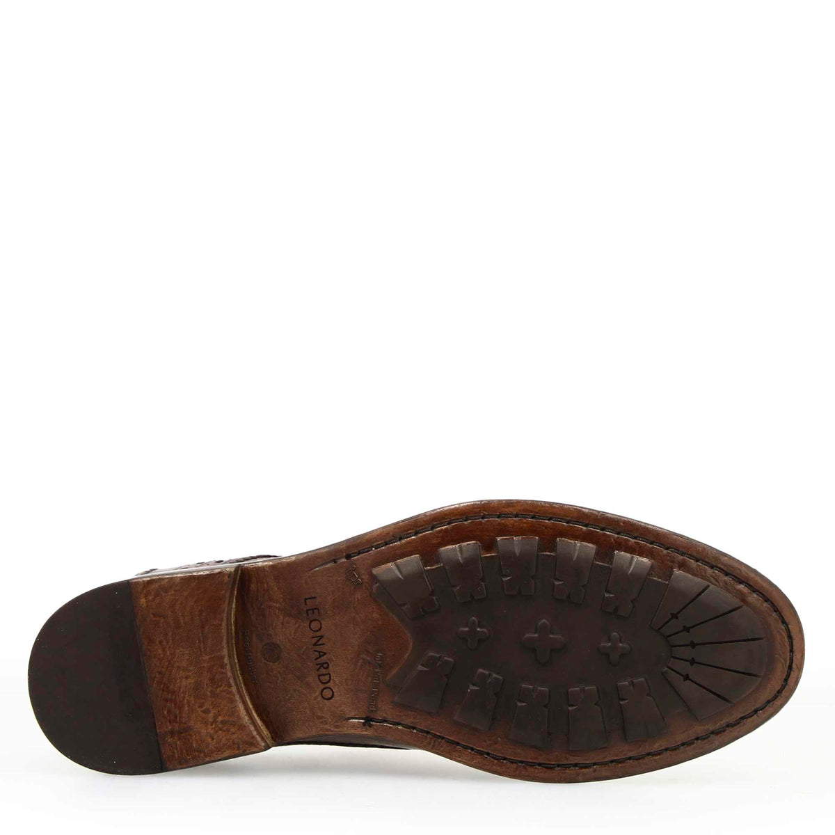 Scarpa Derby brogue moderna marrone scuro da uomo - LeonardoShoes