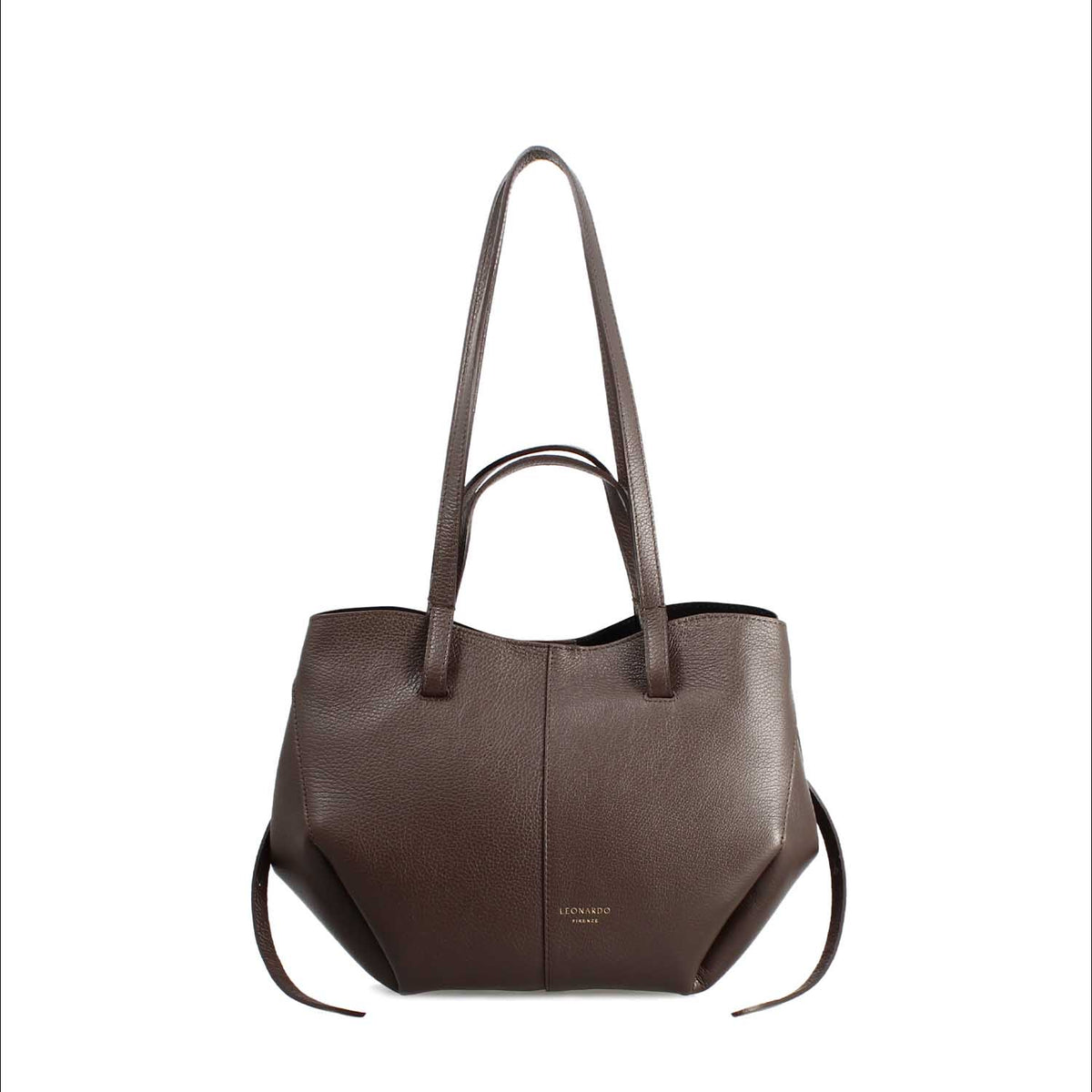 Shopper media da donna in pelle marrone Majestic - LeonardoShoes