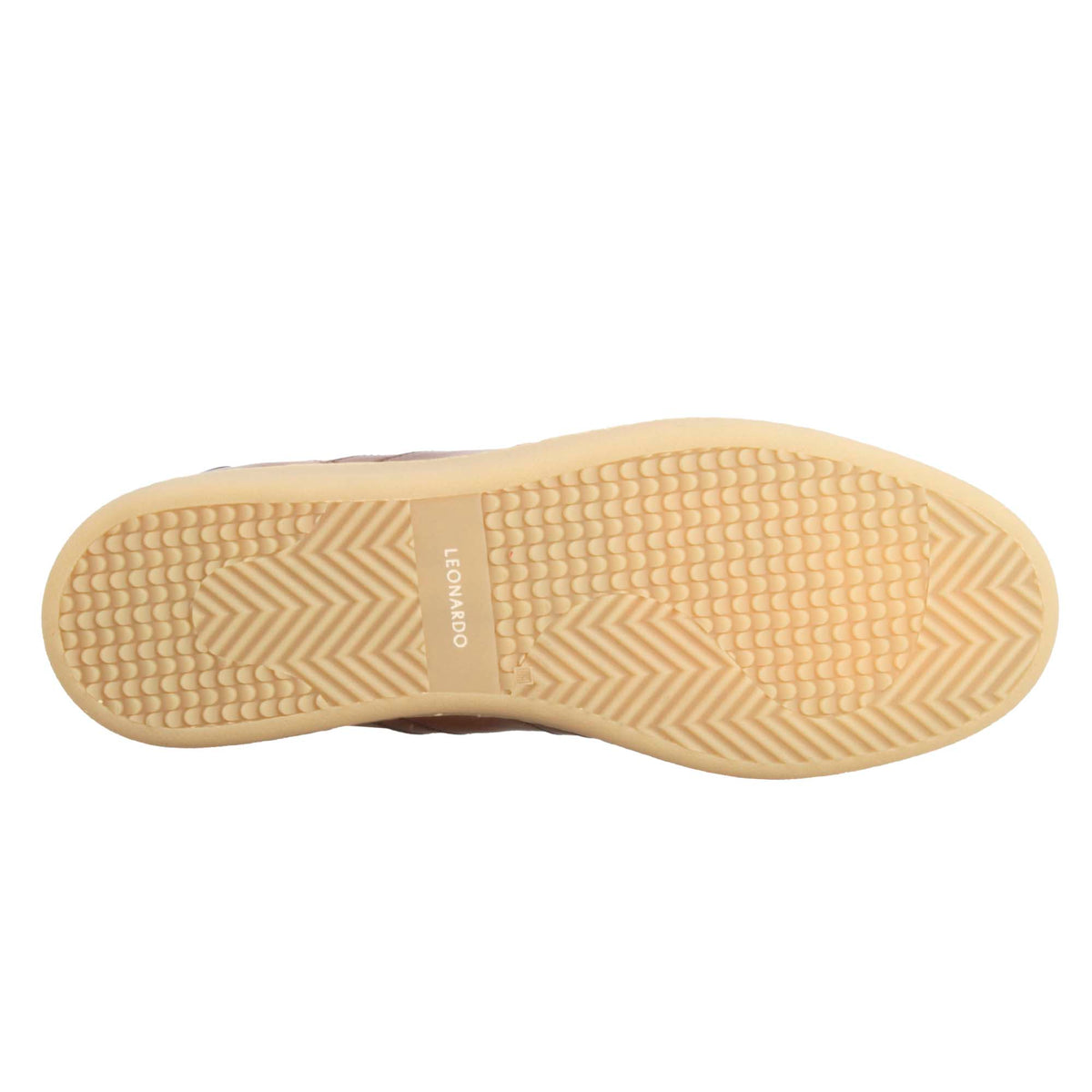 Sneaker artigianale da uomo in pelle colore marrone - LeonardoShoes