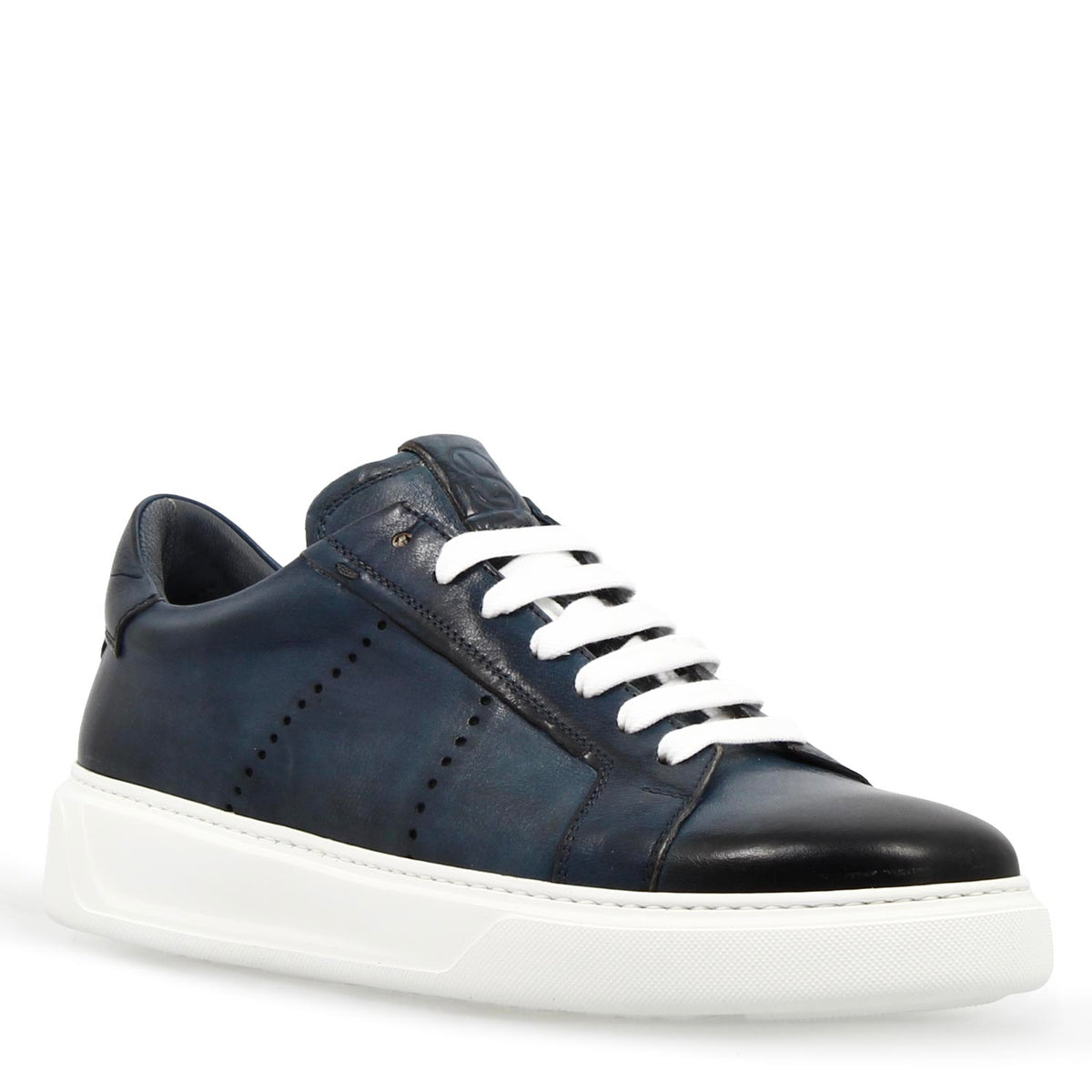 Sneaker Florentino blu da uomo in pelle - LeonardoShoes