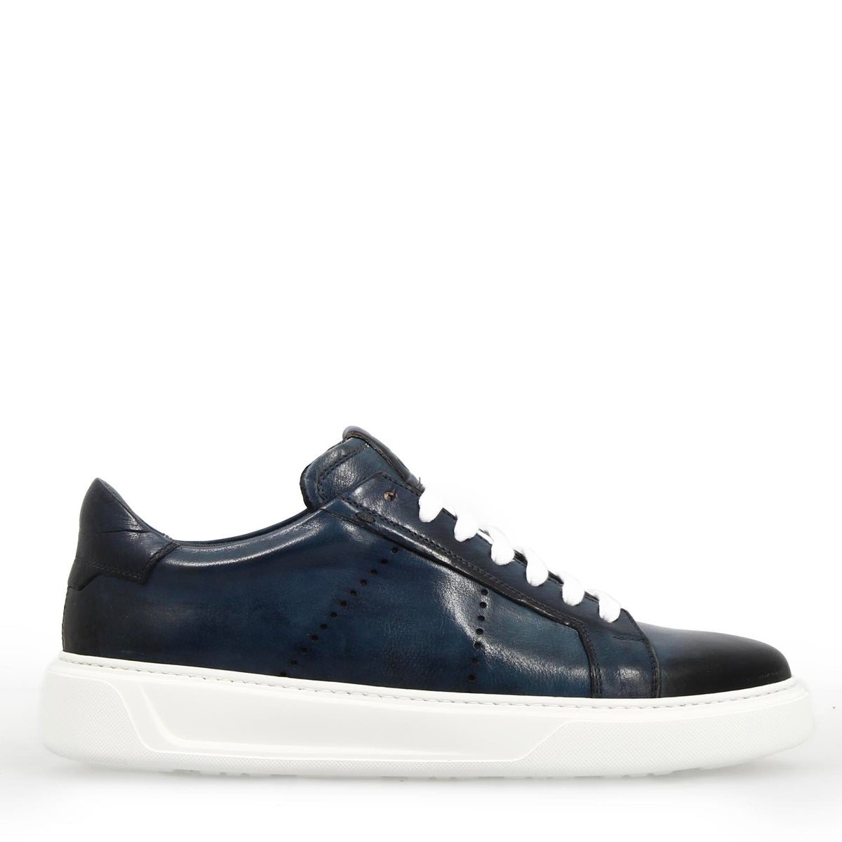 Sneaker Florentino blu da uomo in pelle - LeonardoShoes