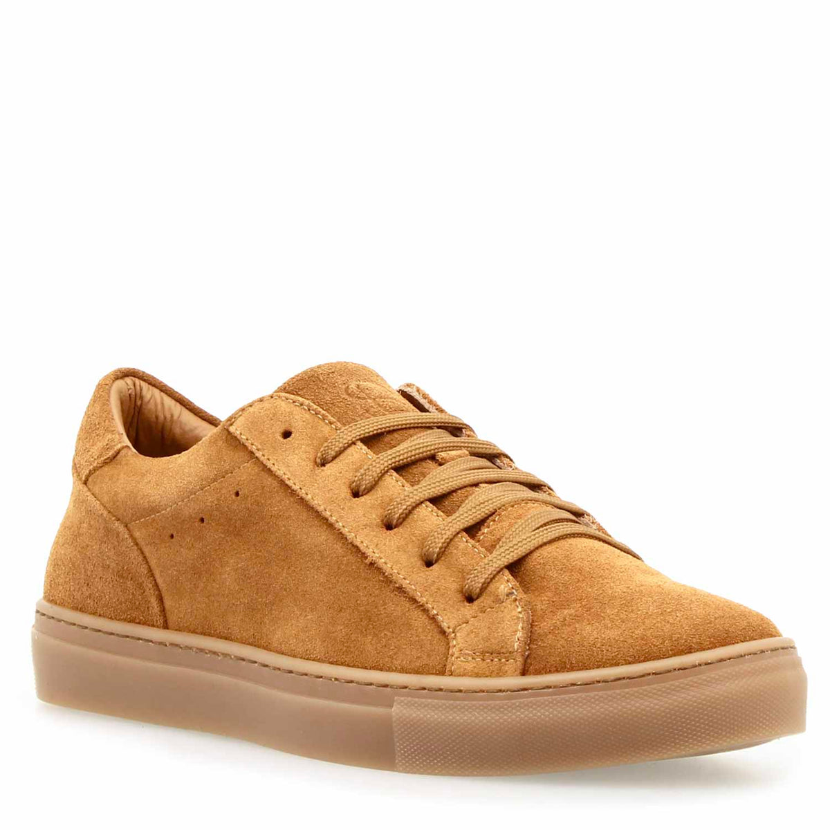 Sneaker Pitagora da uomo in pelle scamosciata marrone - LeonardoShoes