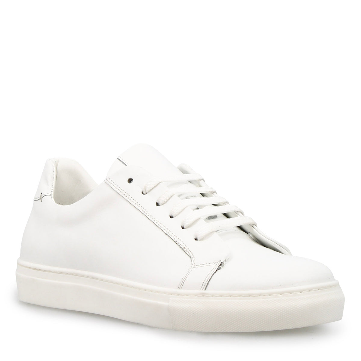 Sneaker artigianale Oreste da uomo in pelle bianca - LeonardoShoes