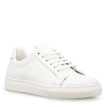 Sneaker artigianale Oreste da uomo in pelle bianca - LeonardoShoes