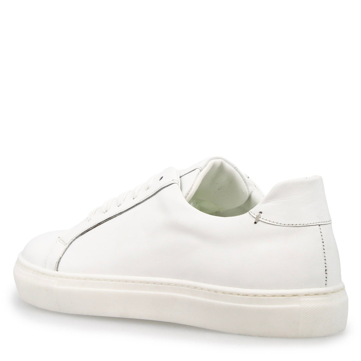 Sneaker artigianale Oreste da uomo in pelle bianca - LeonardoShoes