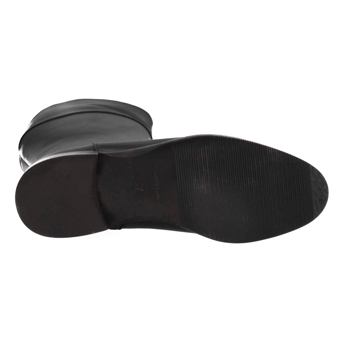 Stivale artigianale da donna al ginocchio in pelle colore nero - LeonardoShoes