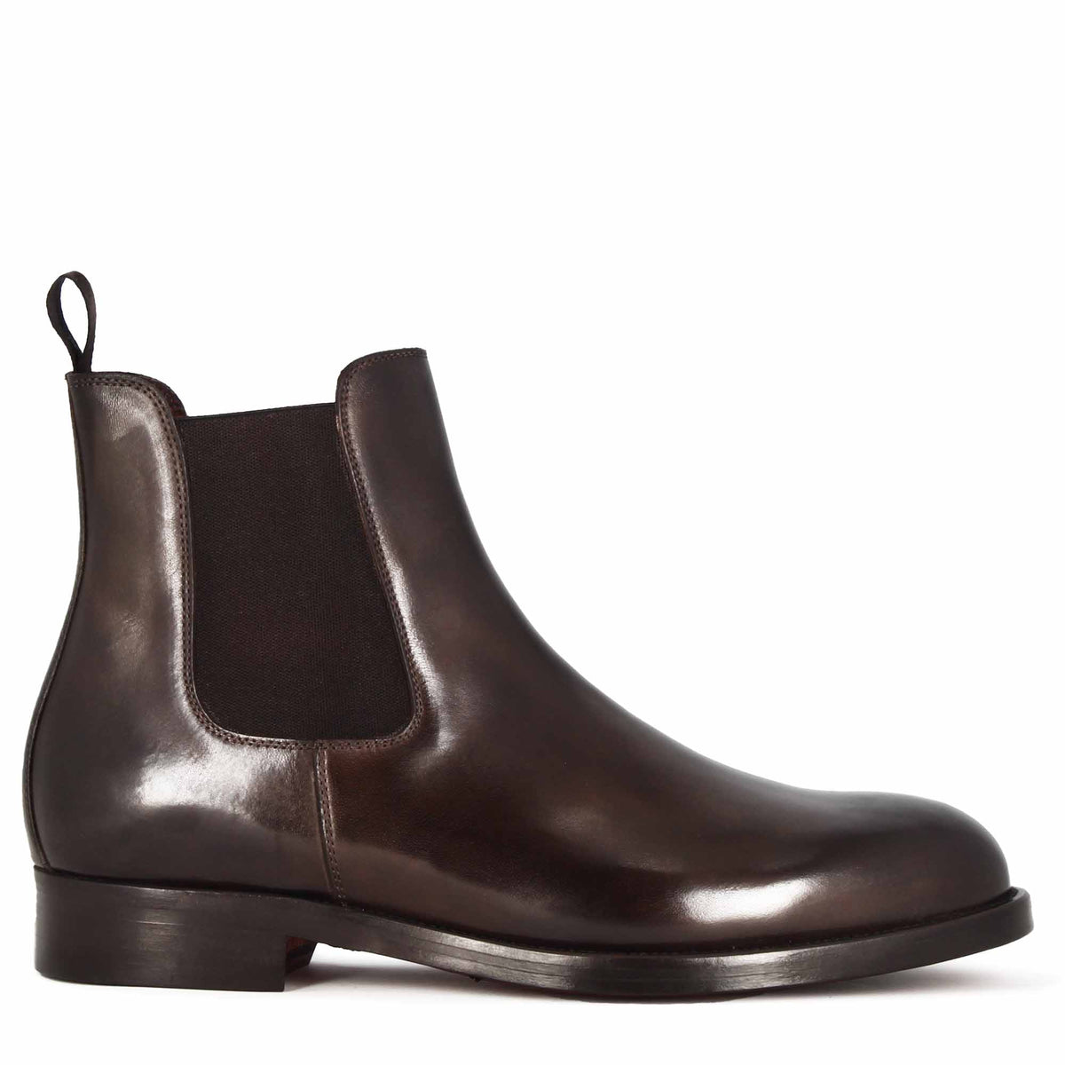Stivaletti da uomo chelsea eleganti in pelle colore marrone fatti a mano - LeonardoShoes