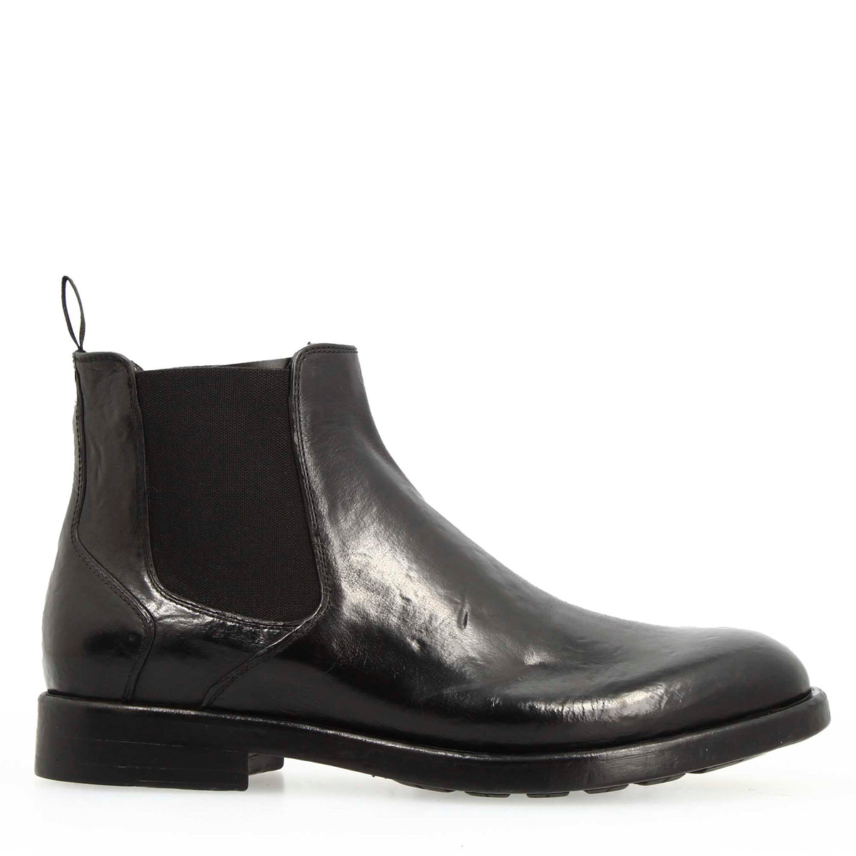 Stivaletto Chelsea moderno colore nero da uomo - LeonardoShoes