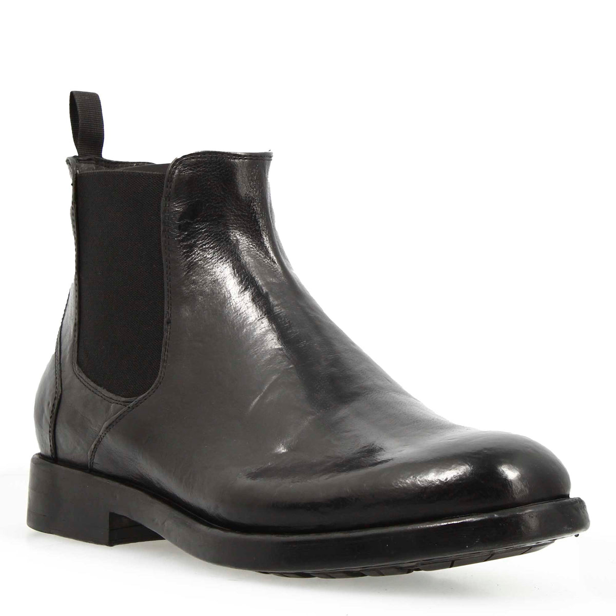 Stivaletto Chelsea moderno colore nero da uomo - LeonardoShoes