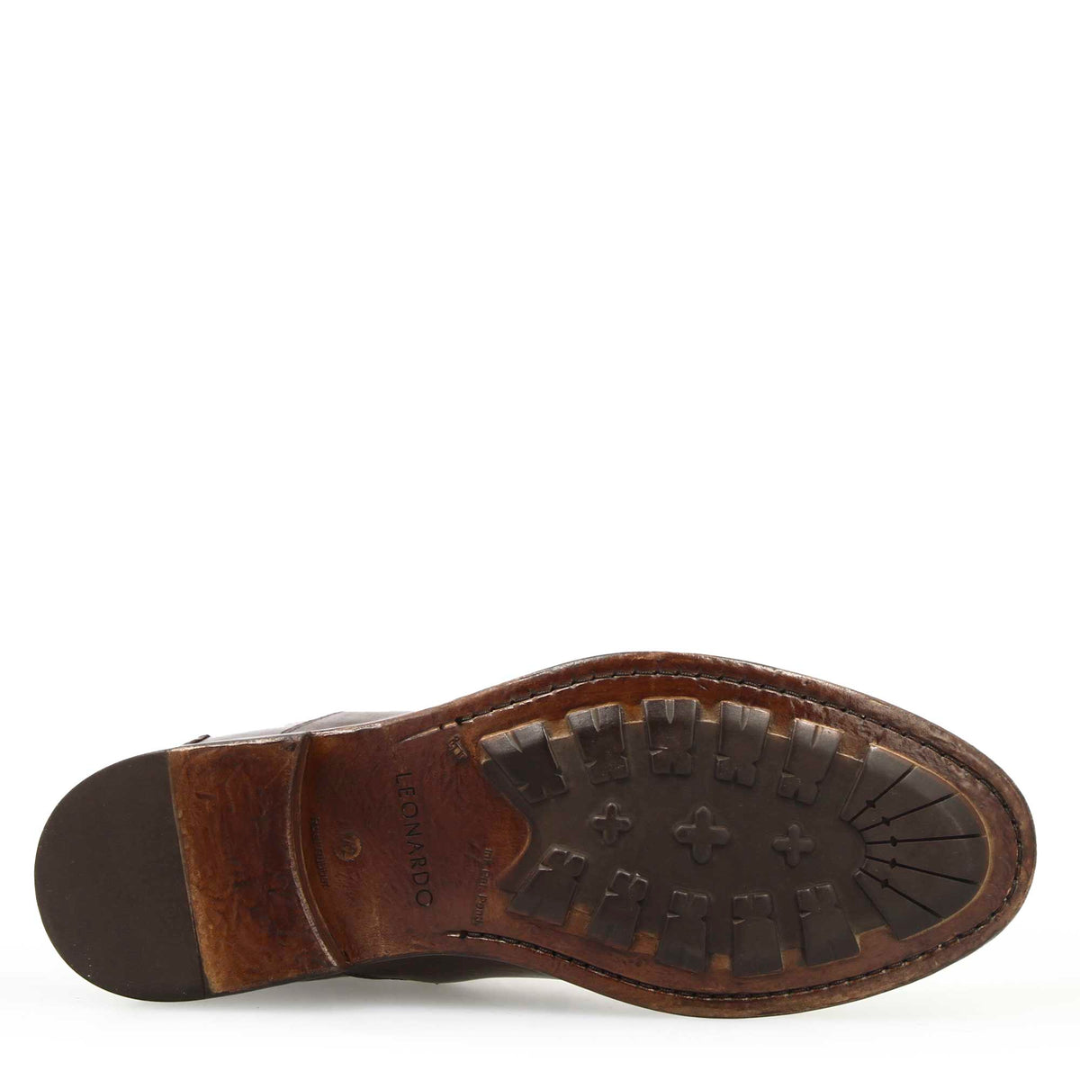 Stivaletto Chelsea moderno marrone scuro da uomo - LeonardoShoes