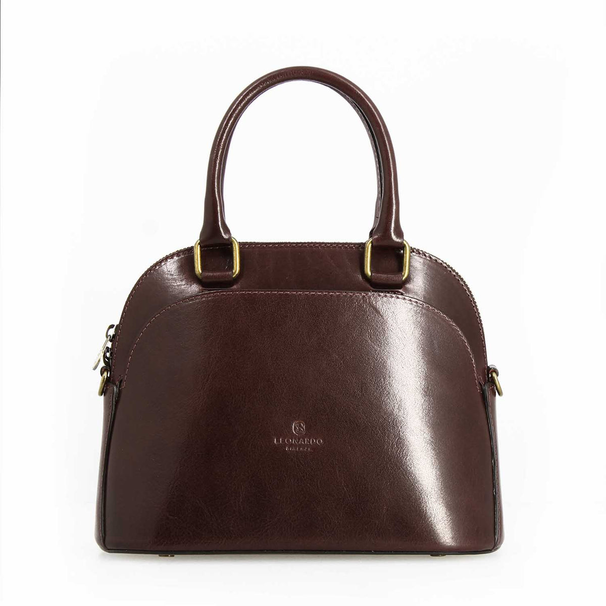 Borsa a mano Zaira da donna in pelle marrone scuro - LeonardoShoes