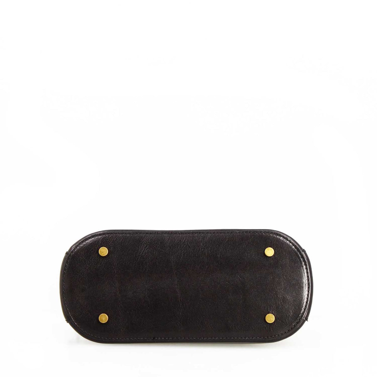 Borsa a mano Zaira da donna in pelle nera semi lucida
