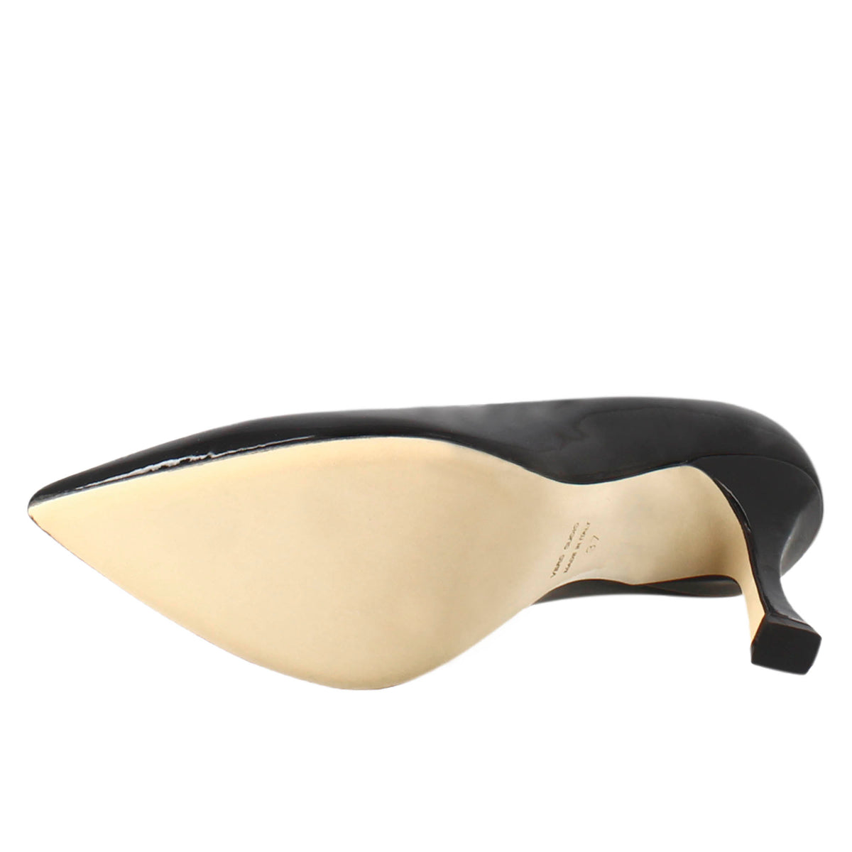 Décolleté da donna in pelle verniciata colore nero a punta - LeonardoShoes