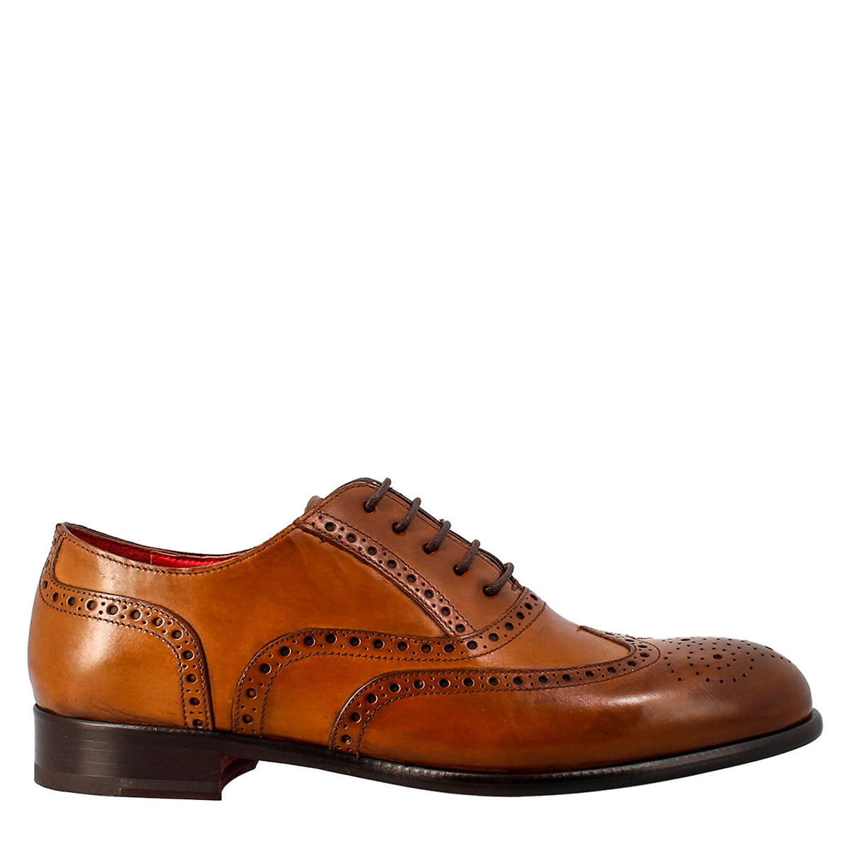 Oxford brogue marrone elegante da uomo in pelle - LeonardoShoes