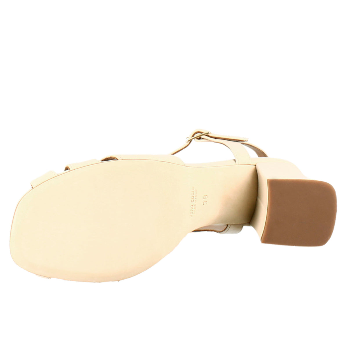 Sandalo a gabbia da donna in pelle colore cipria - LeonardoShoes